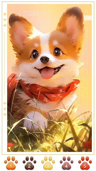 Взломанная Dog Coloring, Color by number  [МОД Unlimited Money] — стабильная версия apk на Андроид screen 4
