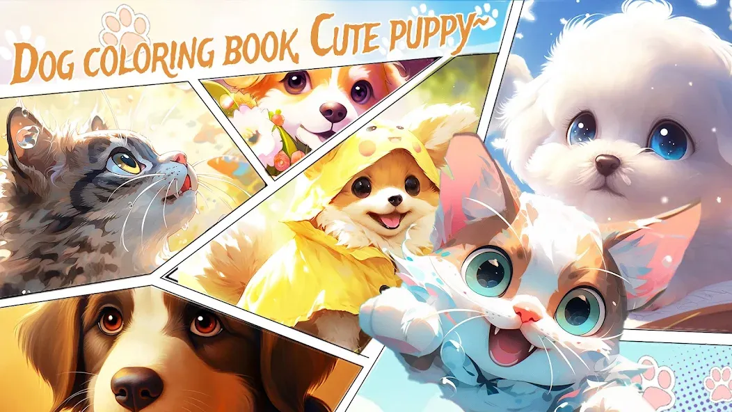 Взломанная Dog Coloring, Color by number  [МОД Unlimited Money] — стабильная версия apk на Андроид screen 5