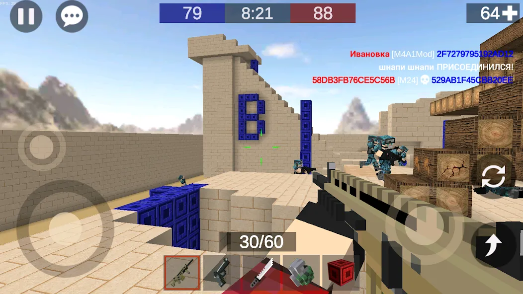 Скачать взлом Pixel Combats 2: Gun games PvP  [МОД Mega Pack] — стабильная версия apk на Андроид screen 5