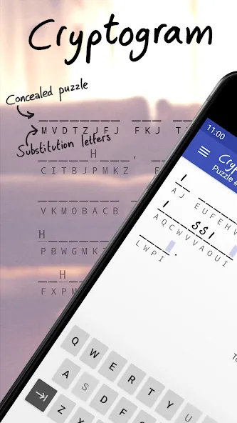 Скачать взлом Cryptogram — puzzle quotes (Скрытограмма)  [МОД Menu] — последняя версия apk на Андроид screen 1