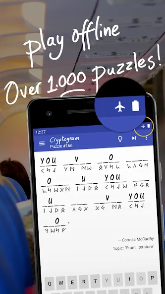 Скачать взлом Cryptogram — puzzle quotes (Скрытограмма)  [МОД Menu] — последняя версия apk на Андроид screen 3