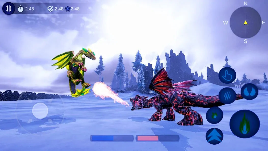 Скачать взломанную Magical Dragon Flight Games 3D  [МОД Все открыто] — последняя версия apk на Андроид screen 1