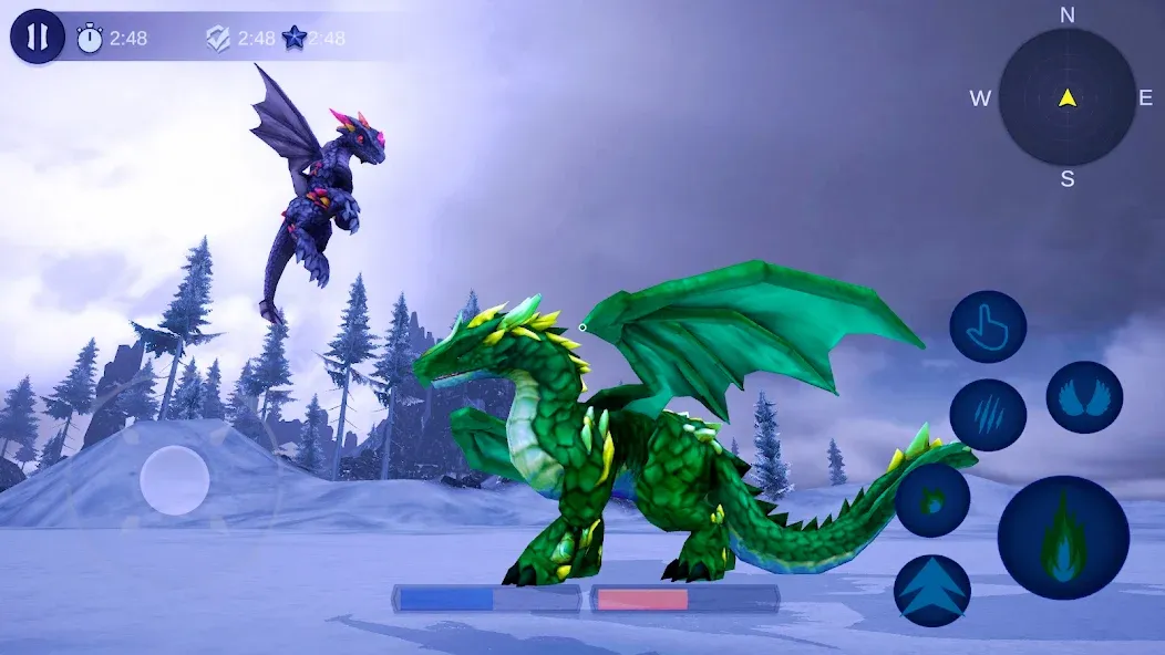 Скачать взломанную Magical Dragon Flight Games 3D  [МОД Все открыто] — последняя версия apk на Андроид screen 2