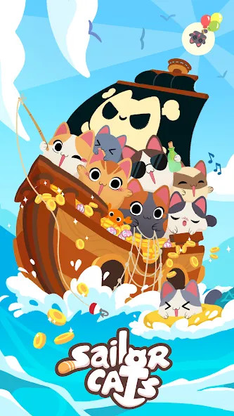 Взломанная Sailor Cats (эйлор Кэтс)  [МОД Unlimited Money] — полная версия apk на Андроид screen 2