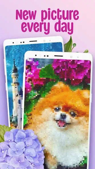 Взлом Cross-Stitch: Coloring Book (Кросс)  [МОД Mega Pack] — полная версия apk на Андроид screen 3