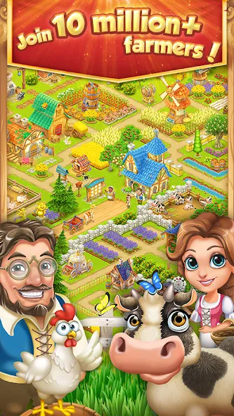 Скачать взлом Village and Farm (Вилладж энд Фарм)  [МОД Mega Pack] — последняя версия apk на Андроид screen 1