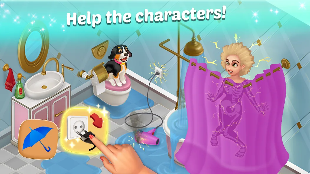 Взлом Family Hotel: love & match-3 (Фэмели Отель)  [МОД Menu] — последняя версия apk на Андроид screen 3