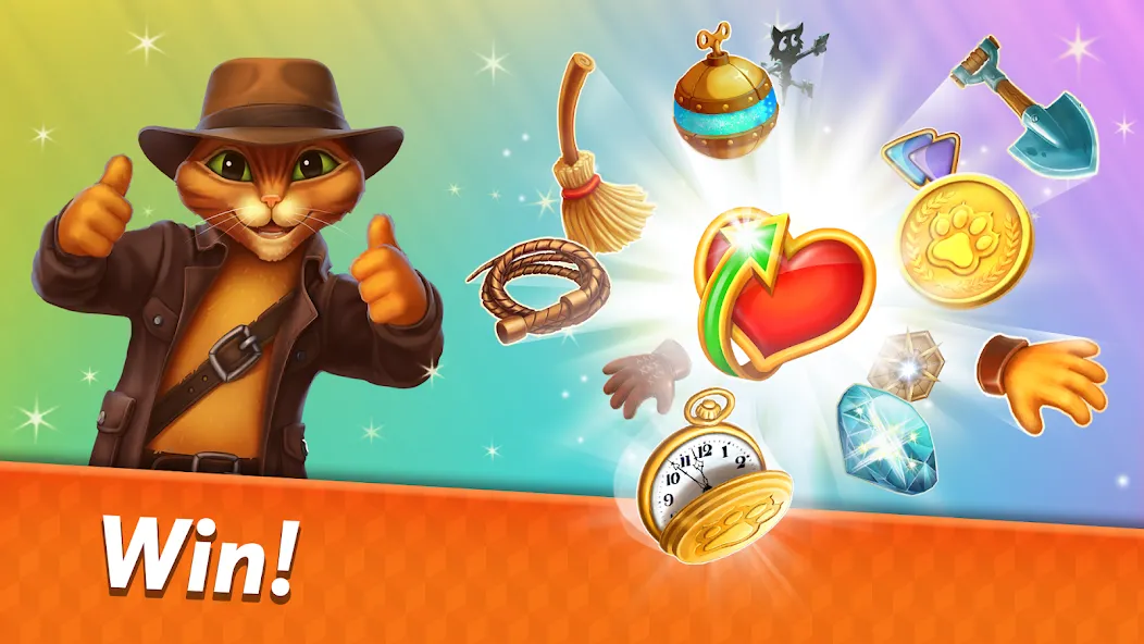 Скачать взломанную Indy Cat 2: Match 3 game  [МОД Mega Pack] — последняя версия apk на Андроид screen 4