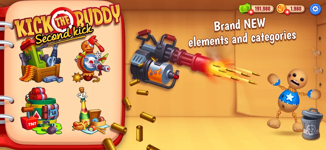 Взломанная Kick the Buddy: Second Kick (Кик зе Бадди)  [МОД Меню] — стабильная версия apk на Андроид screen 2