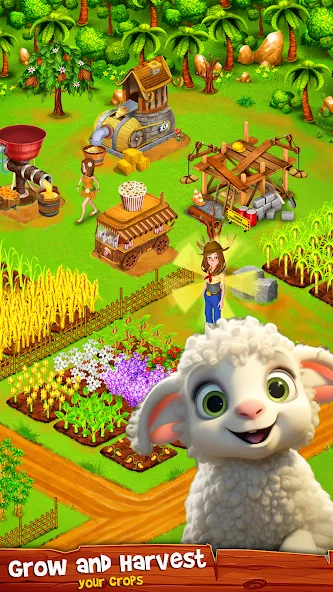 Взлом Country Valley Farming Game (Парадайз Хей Фарм Айленд)  [МОД Много монет] — последняя версия apk на Андроид screen 1