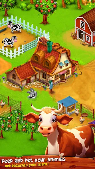 Взлом Country Valley Farming Game (Парадайз Хей Фарм Айленд)  [МОД Много монет] — последняя версия apk на Андроид screen 4