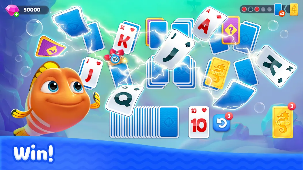 Скачать взлом Fishdom Solitaire (Фишдом Солитер)  [МОД Menu] — стабильная версия apk на Андроид screen 3