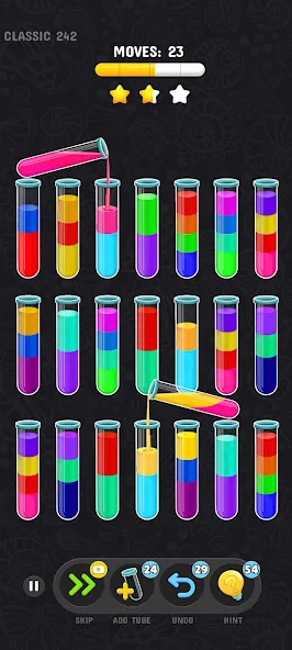 Скачать взлом Color Water Sort Puzzle Games (Цветные игры сортировки воды)  [МОД Unlimited Money] — последняя версия apk на Андроид screen 1