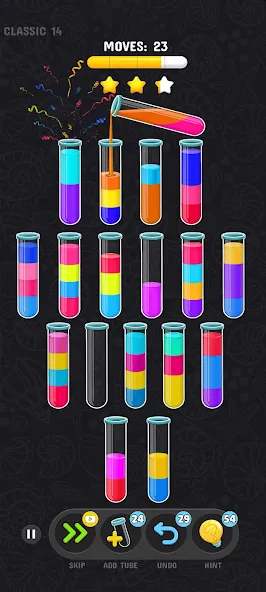 Скачать взлом Color Water Sort Puzzle Games (Цветные игры сортировки воды)  [МОД Unlimited Money] — последняя версия apk на Андроид screen 4