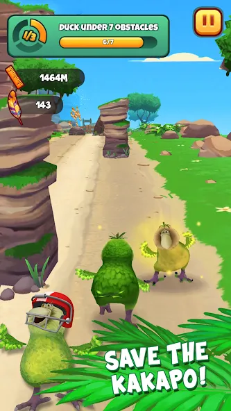 Скачать взломанную Kakapo Run: Animal Rescue Game (Какапо Ран)  [МОД Все открыто] — последняя версия apk на Андроид screen 3