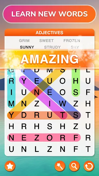 Взломанная Word Search — Word Puzzle Game  [МОД Много денег] — последняя версия apk на Андроид screen 3