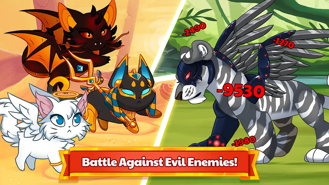 Скачать взлом Castle Cats — Idle Hero RPG (Кэстл Кэтс)  [МОД Много монет] — полная версия apk на Андроид screen 5