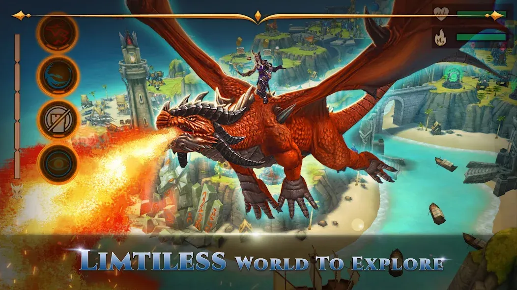 Скачать взломанную War Dragons (Вар Драгонс)  [МОД Все открыто] — стабильная версия apk на Андроид screen 1