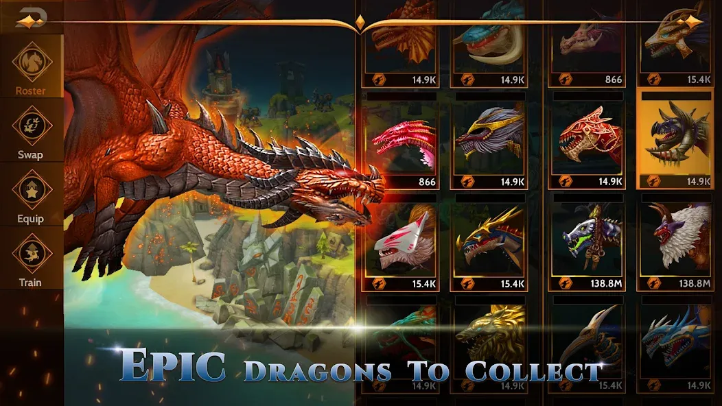 Скачать взломанную War Dragons (Вар Драгонс)  [МОД Все открыто] — стабильная версия apk на Андроид screen 4