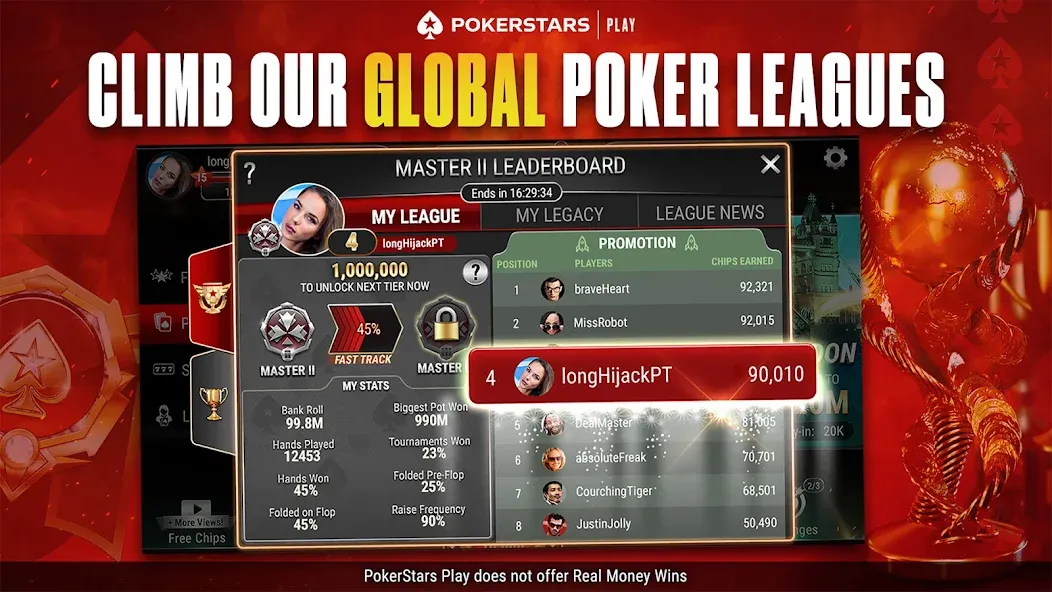 Взломанная PokerStars Play: Texas Hold'em (ПокерСтарс Плей)  [МОД Бесконечные деньги] — стабильная версия apk на Андроид screen 2