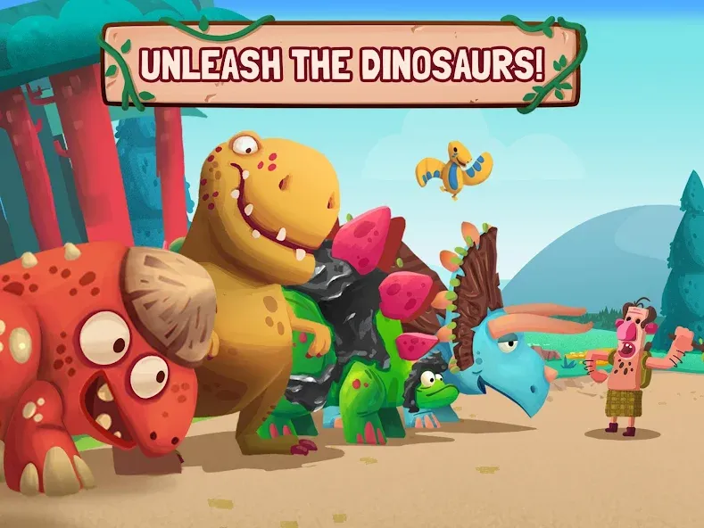 Взлом Dino Bash: Dinosaur Battle (Дино Баш)  [МОД Mega Pack] — стабильная версия apk на Андроид screen 2