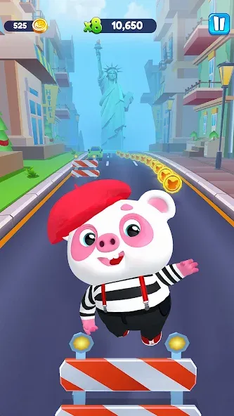 Скачать взломанную Piggy Panda Run: Fun Game  [МОД Unlimited Money] — стабильная версия apk на Андроид screen 2