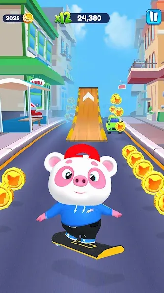 Скачать взломанную Piggy Panda Run: Fun Game  [МОД Unlimited Money] — стабильная версия apk на Андроид screen 3