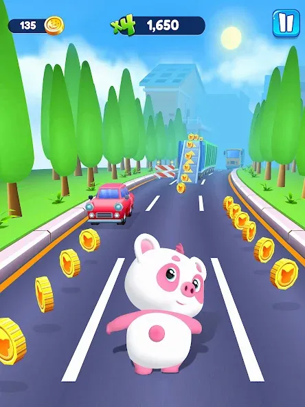 Скачать взломанную Piggy Panda Run: Fun Game  [МОД Unlimited Money] — стабильная версия apk на Андроид screen 5