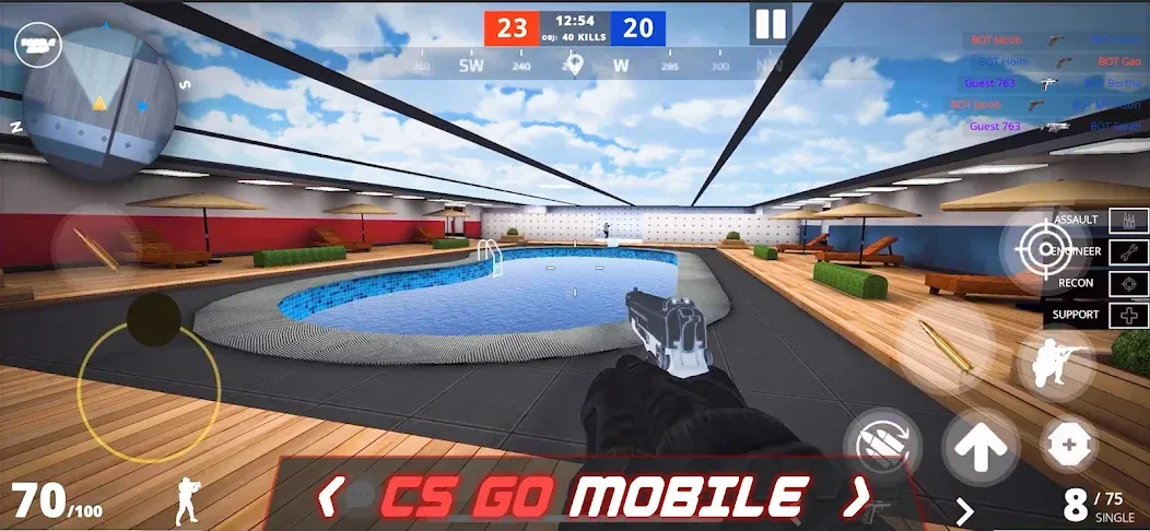 Скачать взломанную Epic Battle CS:FPS Mobile Game  [МОД Menu] — стабильная версия apk на Андроид screen 1