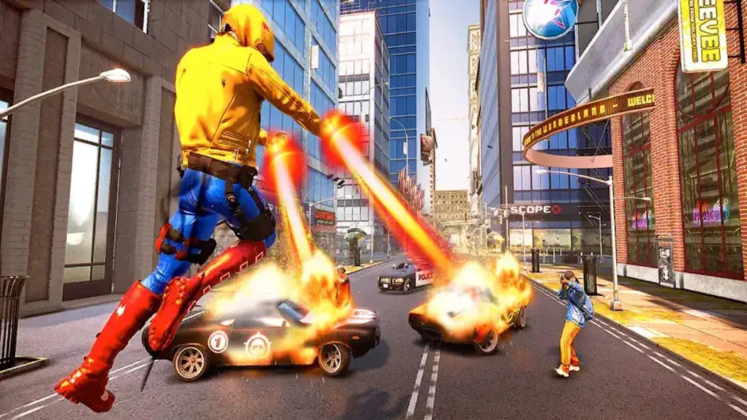 Скачать взломанную Incredible Flying SuperHero 3D (Инкредибл Флайинг СуперГерой 3D)  [МОД Бесконечные деньги] — стабильная версия apk на Андроид screen 3