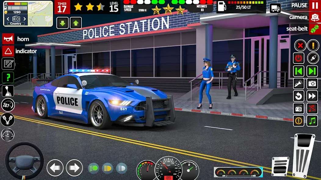 Взломанная City Police Car Driving Games  [МОД Бесконечные деньги] — полная версия apk на Андроид screen 1