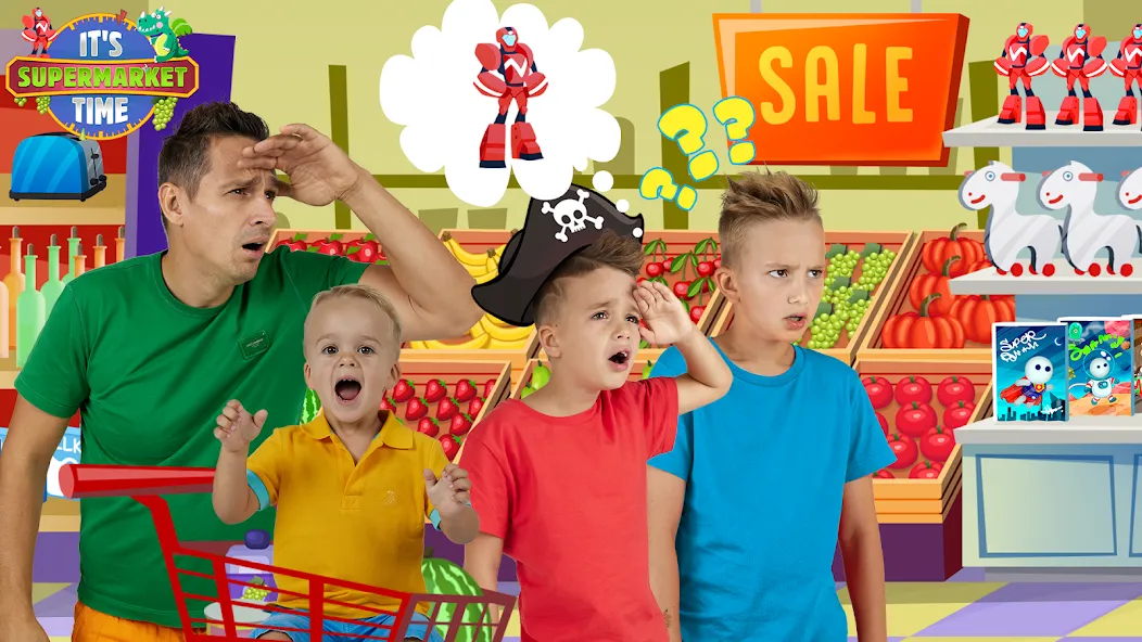 Взлом Vlad & Niki Supermarket game  [МОД Mega Pack] — стабильная версия apk на Андроид screen 3