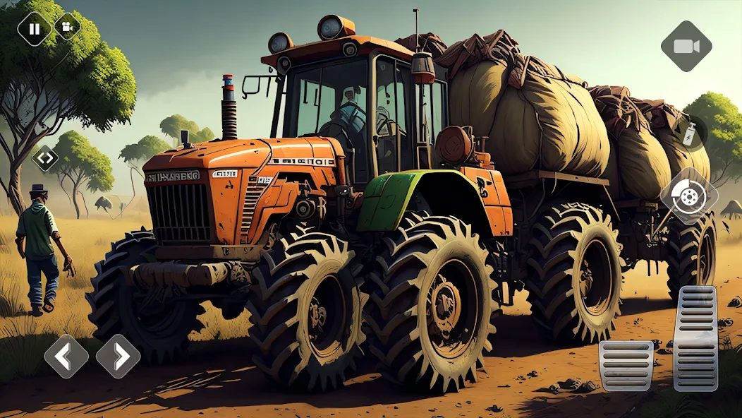 Взломанная Tractor Driving Games: Farming  [МОД Меню] — полная версия apk на Андроид screen 2