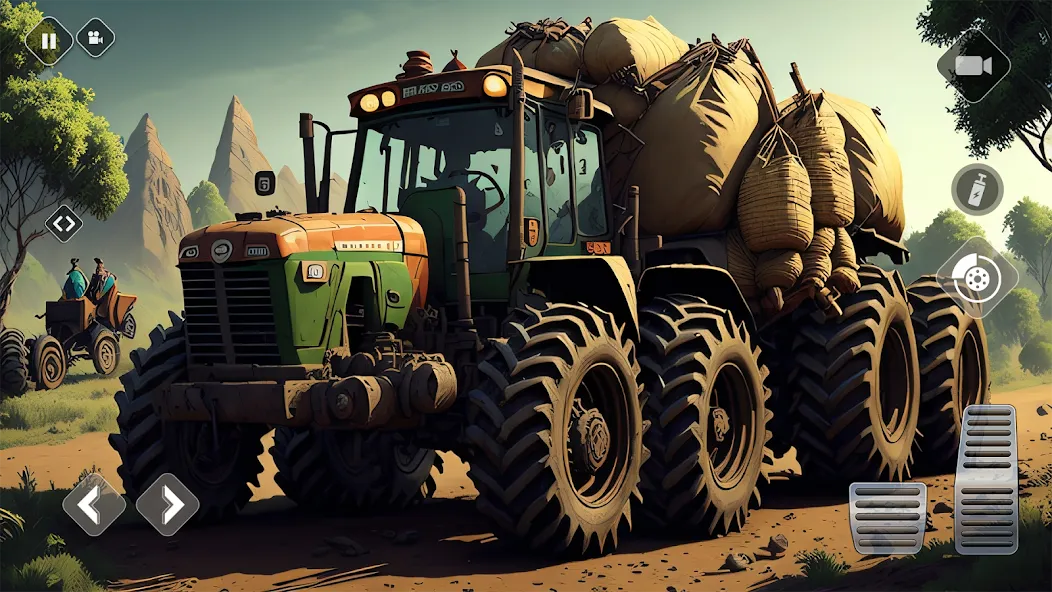 Взломанная Tractor Driving Games: Farming  [МОД Меню] — полная версия apk на Андроид screen 4