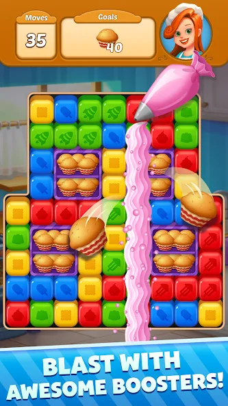 Взломанная Sweet Cube Blast (Свит Кьюб Бласт)  [МОД Unlocked] — последняя версия apk на Андроид screen 4