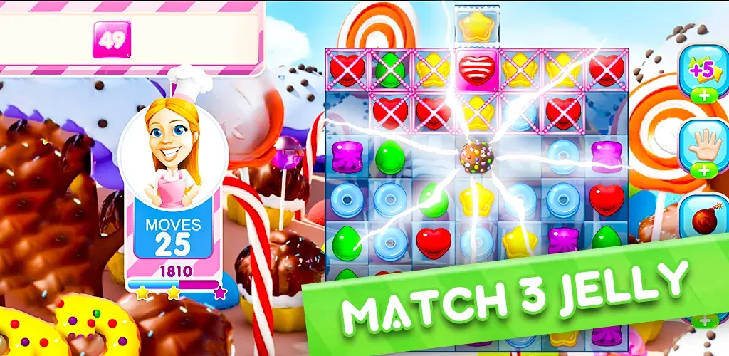 Взлом Jelly Kingdom Crush — Match 3  [МОД Unlimited Money] — полная версия apk на Андроид screen 1