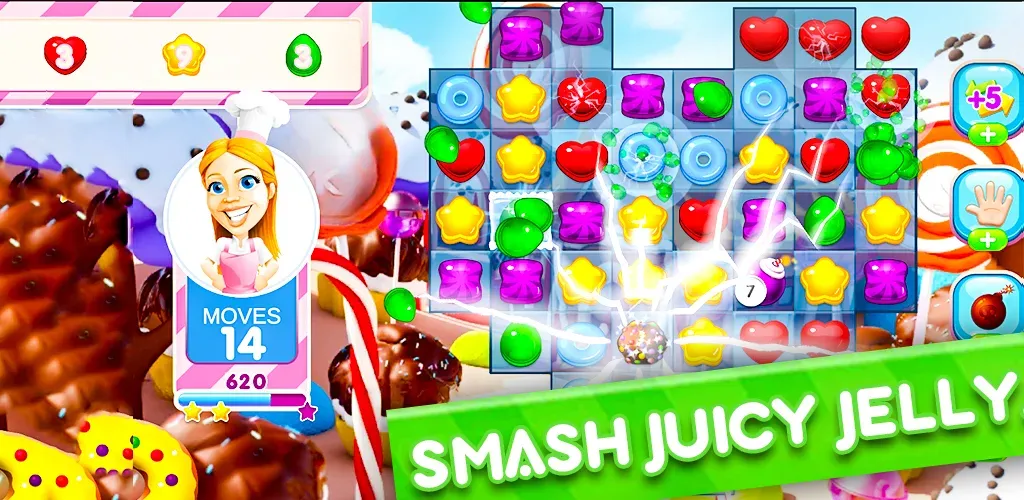 Взлом Jelly Kingdom Crush — Match 3  [МОД Unlimited Money] — полная версия apk на Андроид screen 2