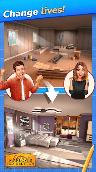 Взломанная Extreme Makeover: Home Edition (Экстриммакеовер)  [МОД Unlocked] — стабильная версия apk на Андроид screen 1