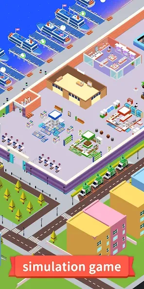 Скачать взломанную Idle Seafood Market -Tycoon (Айдл Сифуд Маркет)  [МОД Unlocked] — полная версия apk на Андроид screen 1