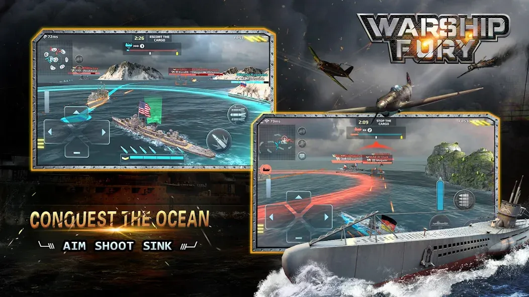 Взломанная Warship Fury  [МОД Unlimited Money] — последняя версия apk на Андроид screen 3