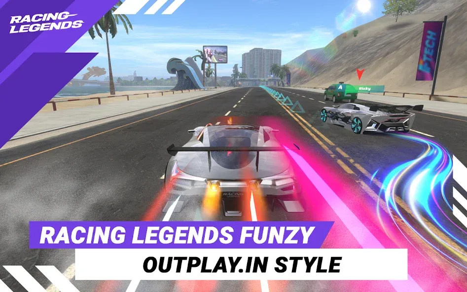 Скачать взломанную Racing Legends Funzy (Расинг Легендс Фанзи)  [МОД Бесконечные монеты] — стабильная версия apk на Андроид screen 1