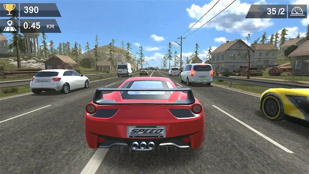 Взлом Racing Traffic Car Speed  [МОД Все открыто] — полная версия apk на Андроид screen 5