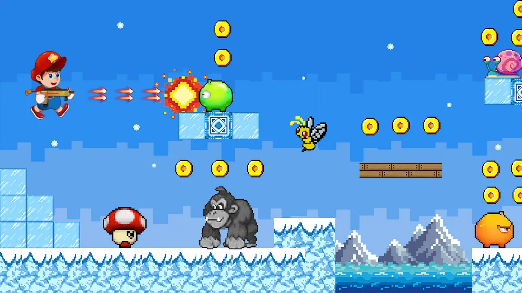 Скачать взломанную Super Mano : Adventure Jump (упер кэт ган)  [МОД Много монет] — полная версия apk на Андроид screen 5