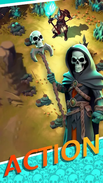 Взломанная Necromancer Hero: Skeletons 3D (Некромантгерой)  [МОД Unlimited Money] — полная версия apk на Андроид screen 1