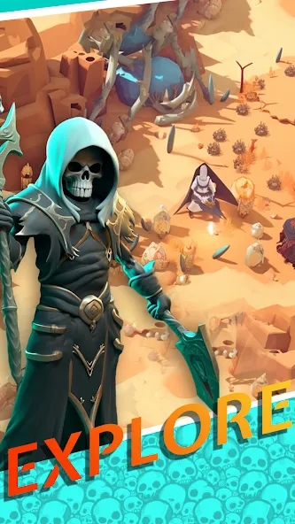 Взломанная Necromancer Hero: Skeletons 3D (Некромантгерой)  [МОД Unlimited Money] — полная версия apk на Андроид screen 3