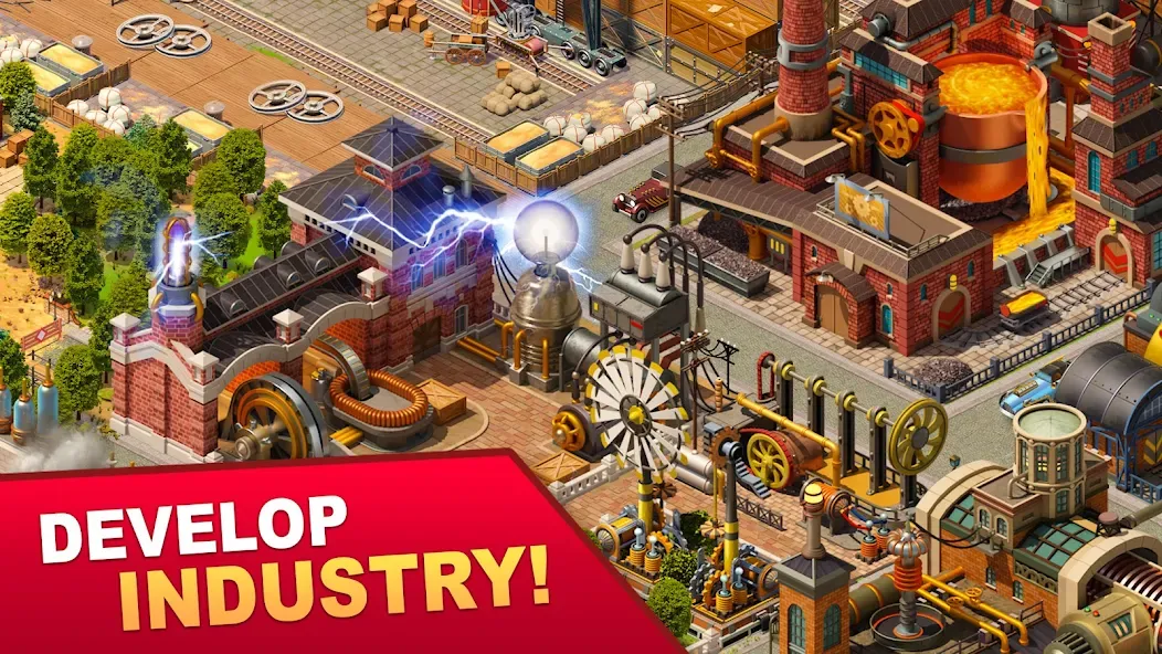 Взлом Steam City: Town building game (Стим Сити)  [МОД Mega Pack] — полная версия apk на Андроид screen 3