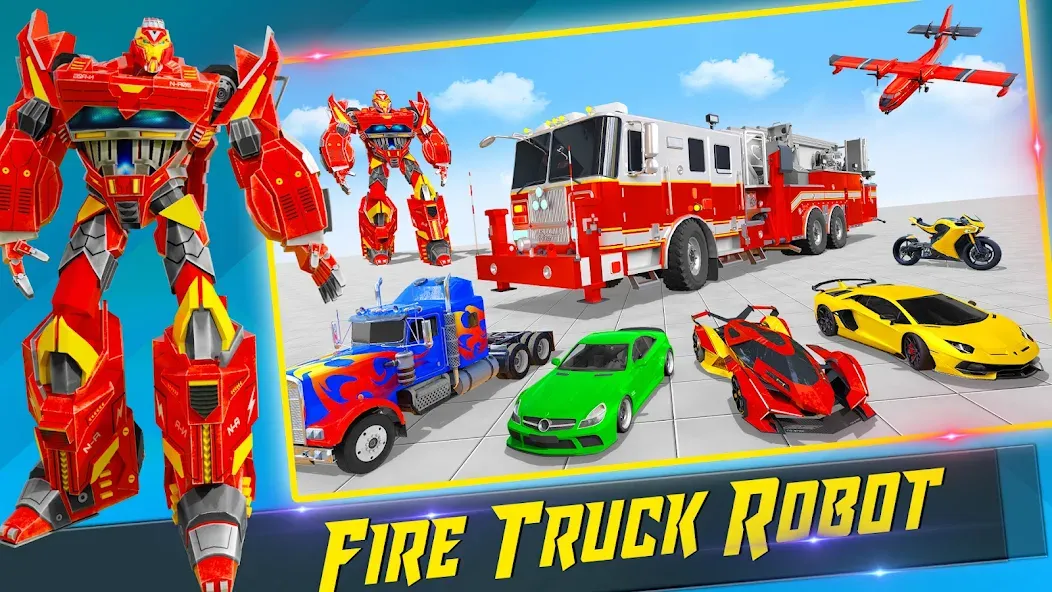 Взломанная Fire Truck Robot Car Game  [МОД Бесконечные деньги] — полная версия apk на Андроид screen 4