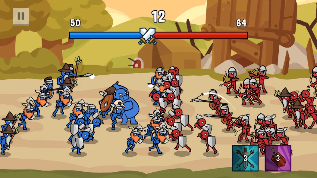 Скачать взломанную Stick Battle: War of Legions (Стик битва)  [МОД Меню] — последняя версия apk на Андроид screen 1