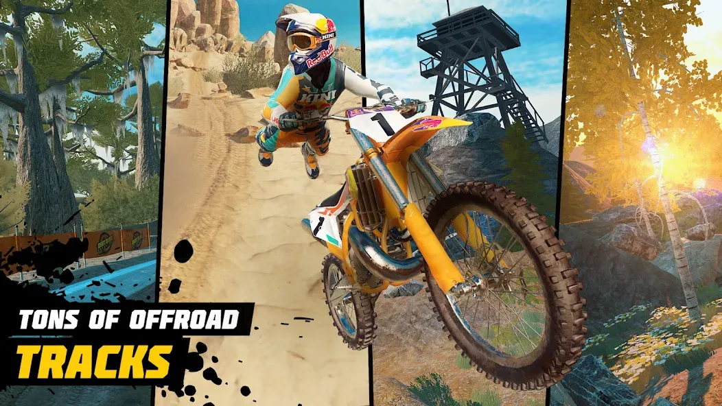 Скачать взломанную Dirt Bike Unchained: MX Racing (Дерт Байк Анчейнд)  [МОД Бесконечные деньги] — полная версия apk на Андроид screen 2