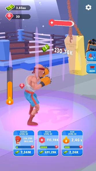 Взлом Tap Punch — 3D Boxing (Тап Панч)  [МОД Много денег] — стабильная версия apk на Андроид screen 3